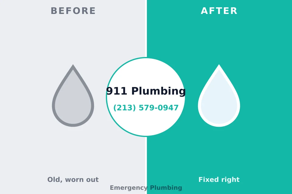Before and after: plumbing repair Aurora, IL
